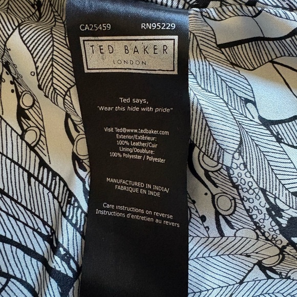 Ted Baker XS leather jacket with puffed shoulder - Picture 7 of 13